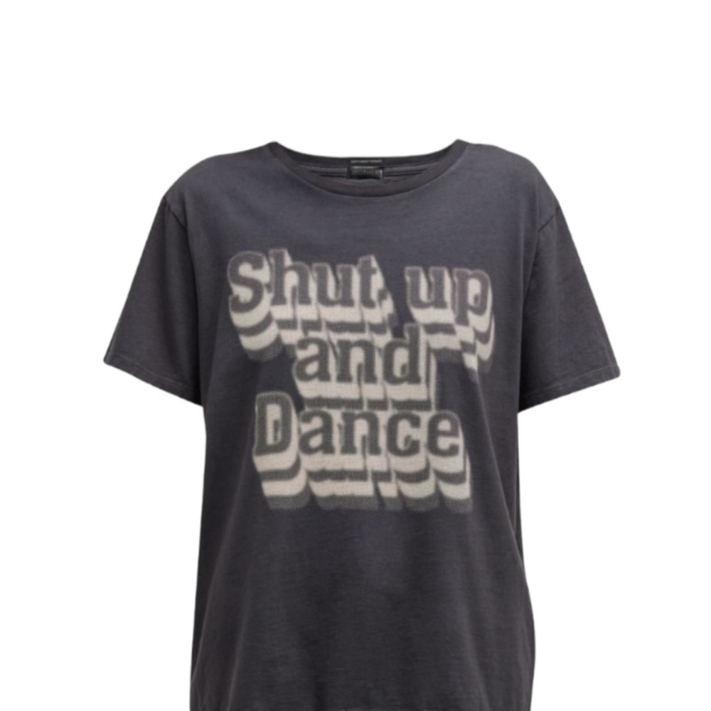 MOTHER Black Graphic Tee - Shut Up and Dance